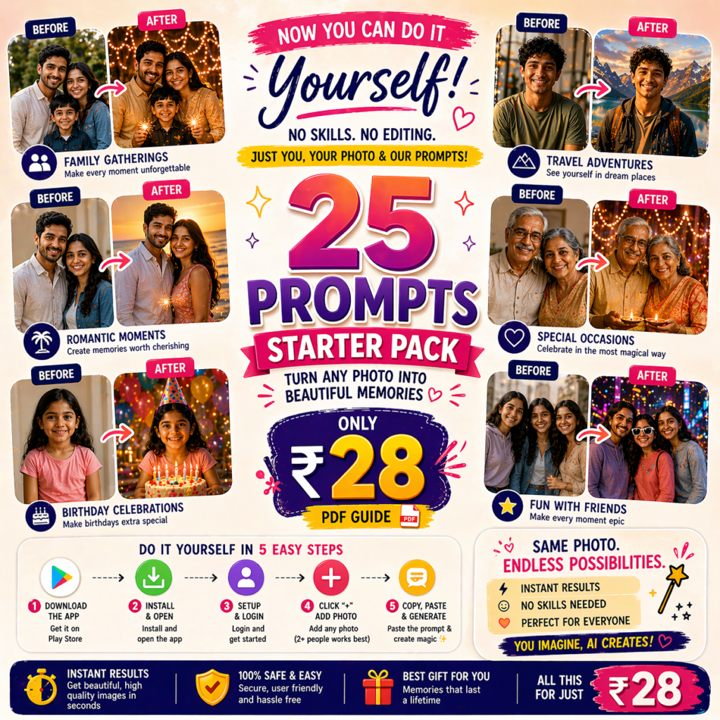 prompt example shown for creative content and image generation